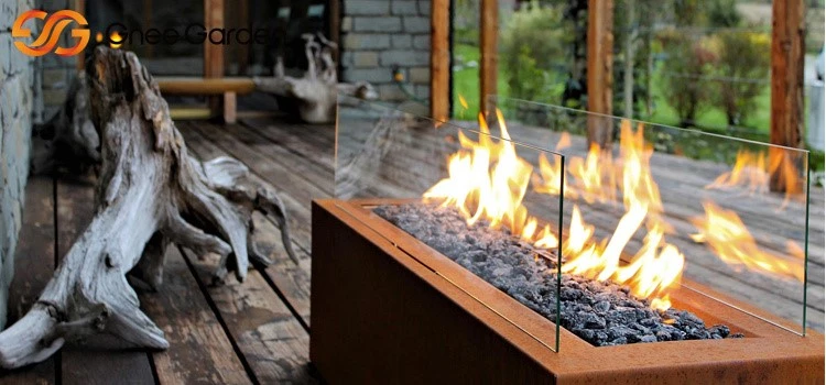 Rectangular Shape Outdoor Indoor fire pit Rectangular Shape Outdoor Indoor fire pit
