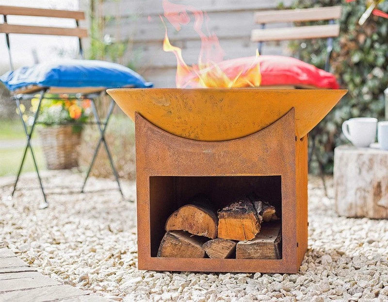 corten steel wood burning fire pit corten steel wood burning fire pit