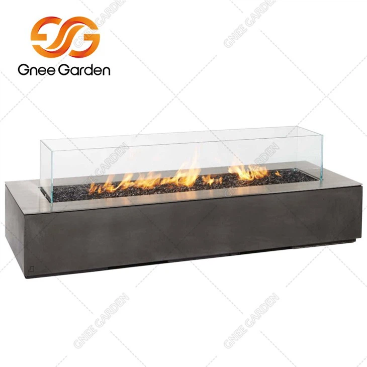 Corten Steel rectangular fire pit outdoor