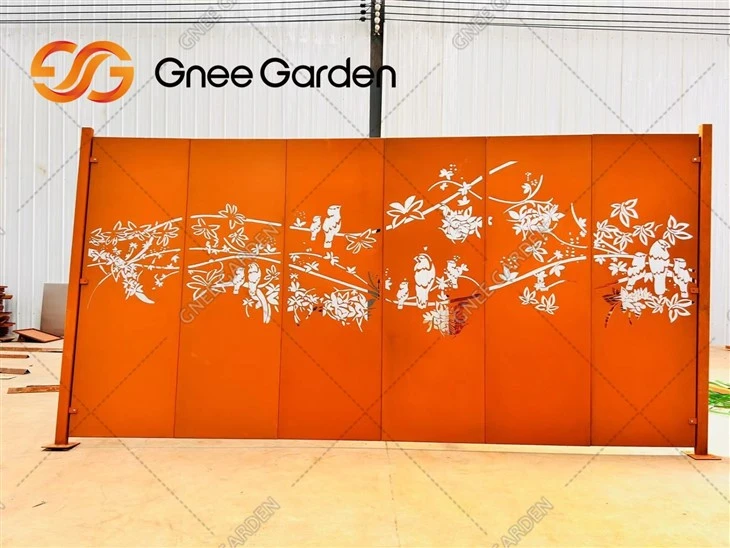 Custom Decorative Laser Cut Panels Corten