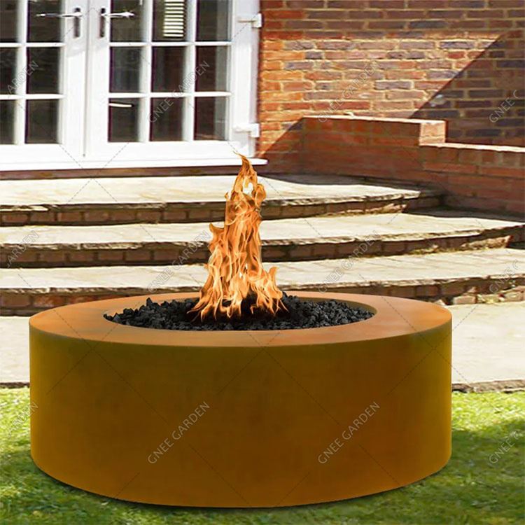 Soláthar Monarcha Corten Steel Stand Barbecue Allamuigh Téamh Pit Dóiteáin