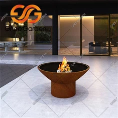 Corten Open Pit BBQ Le haghaidh Cócaireachta