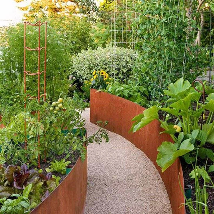 Outdoor Garden Border Corten Steel Garden Edging Border Fence