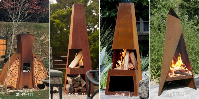 Classic Corten Garden Fireplace Classic Corten Garden Fireplace